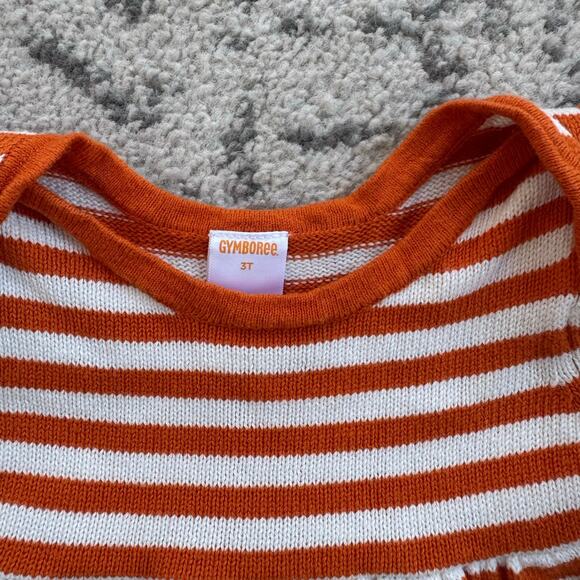 Gymboree Pumpkin Striped Sweater Dress 3T - Picture 3 of 9